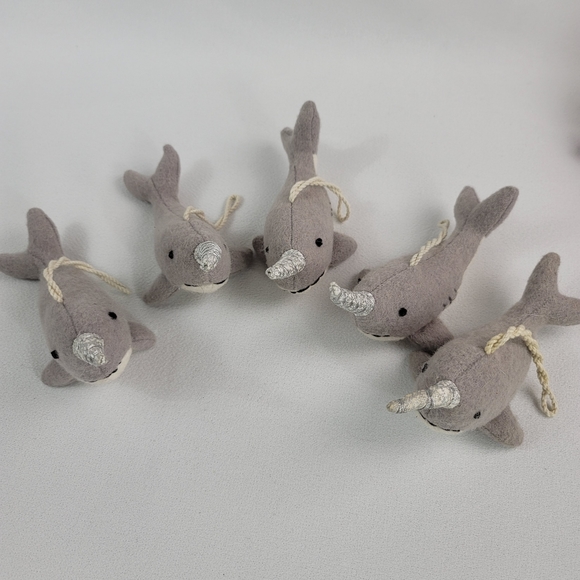 (14) Fabric Animals Christmas Holiday Ornaments - Llama Narhwal Elephant Bird - Picture 11 of 16